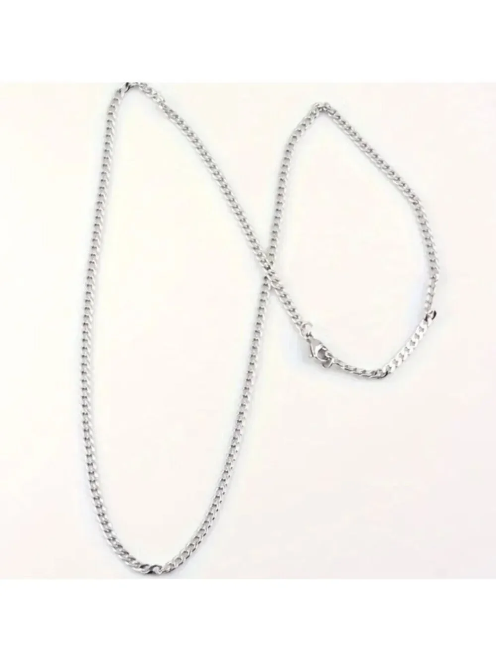 Chain--Stainless Steel 3mm Curb Link  24